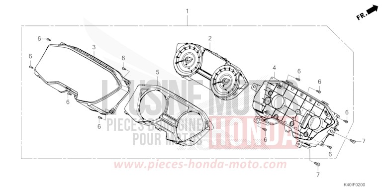 COMBINATION METER for Forza 125 PEARL NIGHTSTAR BLACK (NHA84) from 2021